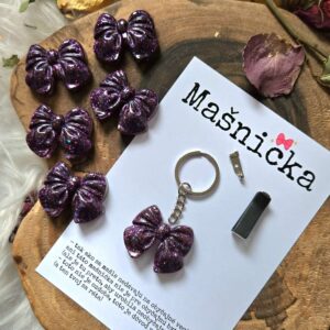 Mašnička purple - kľúčenka